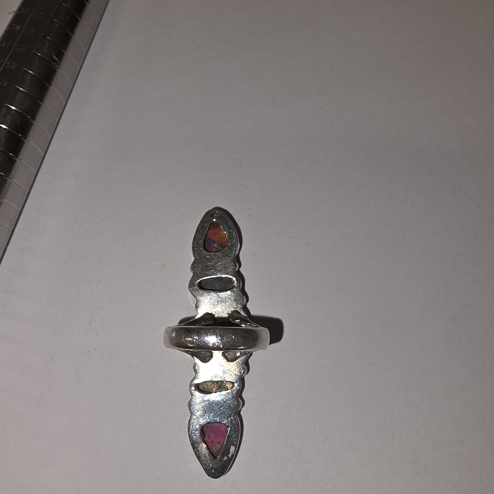 Pink and Silver Gemstone Ring - Picture 4 of 6